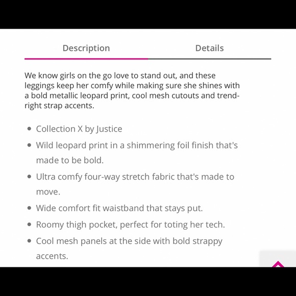 Justice Leggings 16/18 - Picture 6 of 6